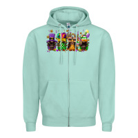 Seafoam mardi gras afro gnomies Zipper Hoodie - FaDigitalArtStudio