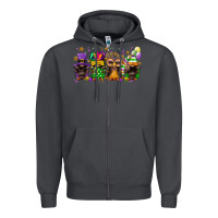 Smoke mardi gras afro gnomies Zipper Hoodie - FaDigitalArtStudio