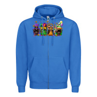 True Royal mardi gras afro gnomies Zipper Hoodie - FaDigitalArtStudio