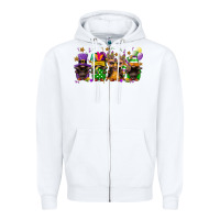 White mardi gras afro gnomies Zipper Hoodie - FaDigitalArtStudio