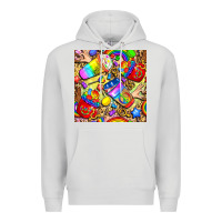 Dove Grey lgbtq pride coffee cups with leopard seamless pattern bbs Premium Hoodie - BundleAndBundleShop