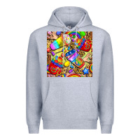 Heather Grey lgbtq pride coffee cups with leopard seamless pattern bbs Premium Hoodie - BundleAndBundleShop