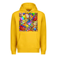 Lemon lgbtq pride coffee cups with leopard seamless pattern bbs Premium Hoodie - BundleAndBundleShop