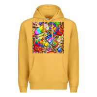 Mustard lgbtq pride coffee cups with leopard seamless pattern bbs Premium Hoodie - BundleAndBundleShop