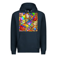 Navy lgbtq pride coffee cups with leopard seamless pattern bbs Premium Hoodie - BundleAndBundleShop