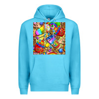 Ocean Blue lgbtq pride coffee cups with leopard seamless pattern bbs Premium Hoodie - BundleAndBundleShop