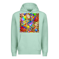 Seafoam lgbtq pride coffee cups with leopard seamless pattern bbs Premium Hoodie - BundleAndBundleShop