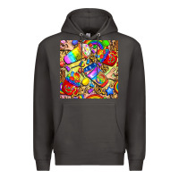 Smoke lgbtq pride coffee cups with leopard seamless pattern bbs Premium Hoodie - BundleAndBundleShop