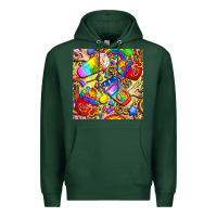 Sports Green lgbtq pride coffee cups with leopard seamless pattern bbs Premium Hoodie - BundleAndBundleShop