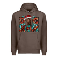 Coffee dog mom christmas with labrador Premium Hoodie - RanaPortraitStore