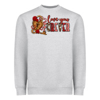 Heather Grey love you forever olivia Heavyweight Sweatshirt - OliviaCreatesArt