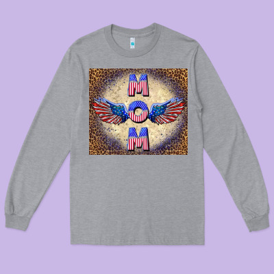 American Mom Long Sleeve Tee Designed By Tumblerdesignbyshophia