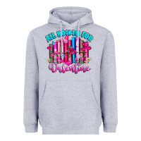Heather Grey All Booked For Valentines Heavyweight Hoodie - CowhideDigitalArt