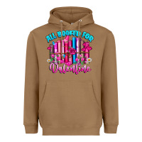Toasted Coconut All Booked For Valentines Heavyweight Hoodie - CowhideDigitalArt