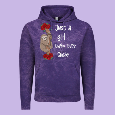 Just A Girl Who Loves Sloths Vintage Hoodie Designed By Bettercallsaul