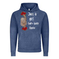 Vintage Denim just a girl who loves sloths Vintage Hoodie - Bettercallsaul