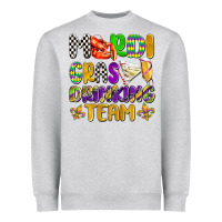 Mardi Gras Drinking Team With Glasses Olivia Heavyweight Sweatshirt | Teevron