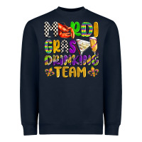 Navy mardi gras drinking team with glasses olivia Heavyweight Sweatshirt - OliviaCreatesArt