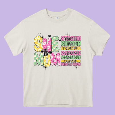 She Is Mom Heavy Core Tee Designed By Jahusdesignshop