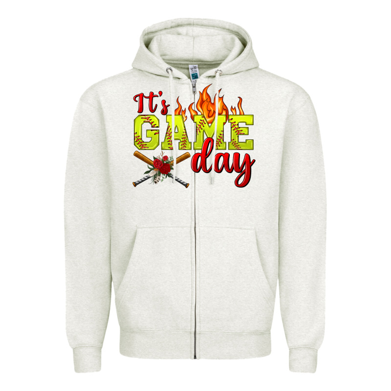 It's Game Day Softball Zipper Hoodie by BundleAndBundleShop | Teevron