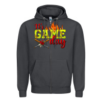 Smoke It's Game Day Softball Zipper Hoodie - BundleAndBundleShop