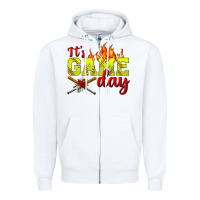 White It's Game Day Softball Zipper Hoodie - BundleAndBundleShop