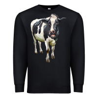 Black Holstein Bull Premium Sweatshirt - LillyAllenDesigns