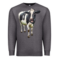 Charcoal Heather Holstein Bull Premium Sweatshirt - LillyAllenDesigns