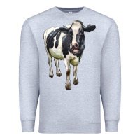 Heather Grey Holstein Bull Premium Sweatshirt - LillyAllenDesigns