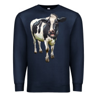 Navy Holstein Bull Premium Sweatshirt - LillyAllenDesigns