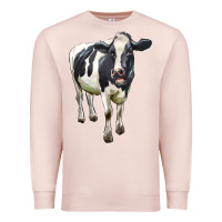 Pale Pink Holstein Bull Premium Sweatshirt - LillyAllenDesigns