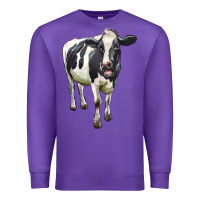 Purple Holstein Bull Premium Sweatshirt - LillyAllenDesigns