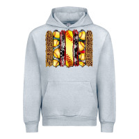 Heather Grey softball serape leopard cowhide glitter brushstrokes Urban Hoodie - Artiststas