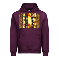 Mauve Wine softball serape leopard cowhide glitter brushstrokes Urban Hoodie - Artiststas