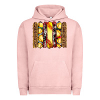 Pigment Salmon softball serape leopard cowhide glitter brushstrokes Urban Hoodie - Artiststas