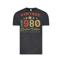 Vintage Black Vintage 1980 Clothes 40 Years Old Retro 40th Birthday Vintage Tee - Bettercallsaul