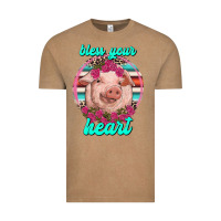 Vintage Coffee bless your heart pig Vintage Tee - RanaPortraitStore