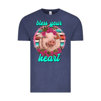 Vintage Denim bless your heart pig Vintage Tee - RanaPortraitStore