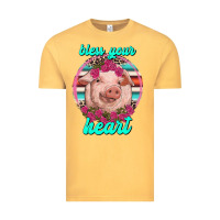 Vintage Mustard bless your heart pig Vintage Tee - RanaPortraitStore