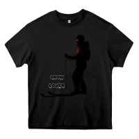 Black nighttime ski adventure Heavy Core Tee - tuanDangUi
