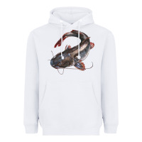 White Catfish Illustrations Heavyweight Hoodie - LillyAllenDesigns