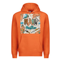 Carrot hail hustler and nail art hands with glitter polish seamless pattern b Premium Hoodie - BundleAndBundleShop