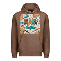 Chestnut hail hustler and nail art hands with glitter polish seamless pattern b Premium Hoodie - BundleAndBundleShop