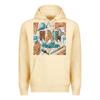 Pina Colada hail hustler and nail art hands with glitter polish seamless pattern b Premium Hoodie - BundleAndBundleShop
