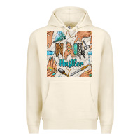Tofu hail hustler and nail art hands with glitter polish seamless pattern b Premium Hoodie - BundleAndBundleShop