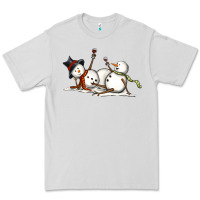 Dove Grey snowman with wine Premium Tee - MaliasSmallBusiness