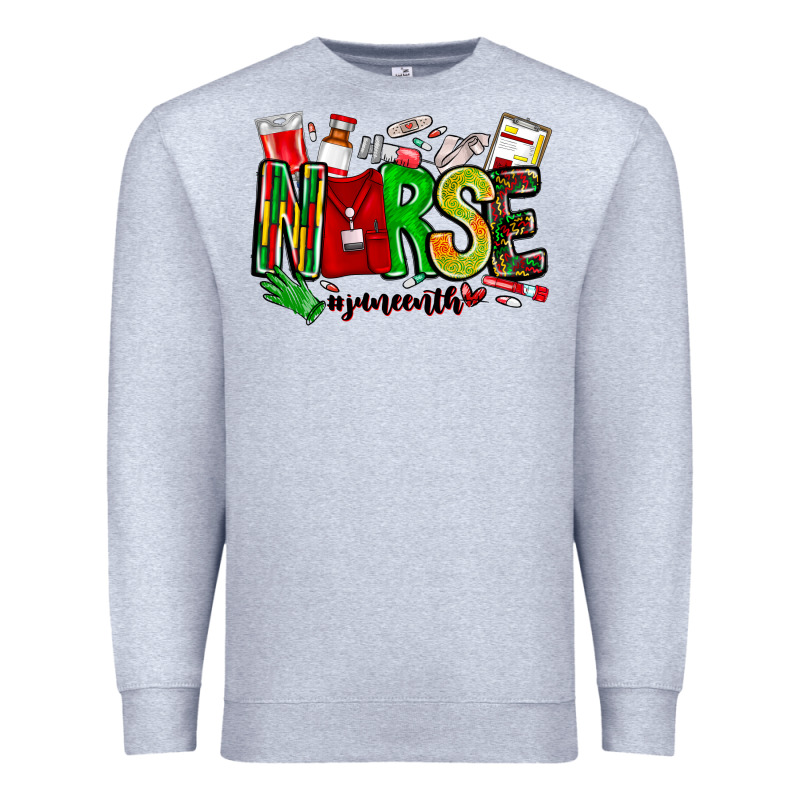 Nurse Juneenth Premium Sweatshirt by CowhideDigitalArt | Teevron