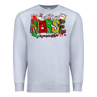 Heather Grey Nurse Juneenth Premium Sweatshirt - CowhideDigitalArt