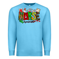 Ocean Blue Nurse Juneenth Premium Sweatshirt - CowhideDigitalArt