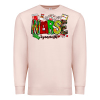Pale Pink Nurse Juneenth Premium Sweatshirt - CowhideDigitalArt